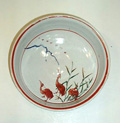 赤繪鷺之図鉢